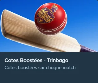Bannière Stake cotes boostées cricket Trinbago